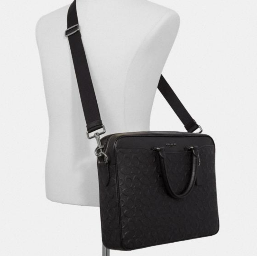 ☆ COACH Signature Designer Computer BAG Briefcase - Picture 2 of 12